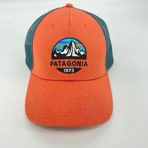 Mens Patagonia Sunset Color Mountain Patch Mesh Trucker Hat